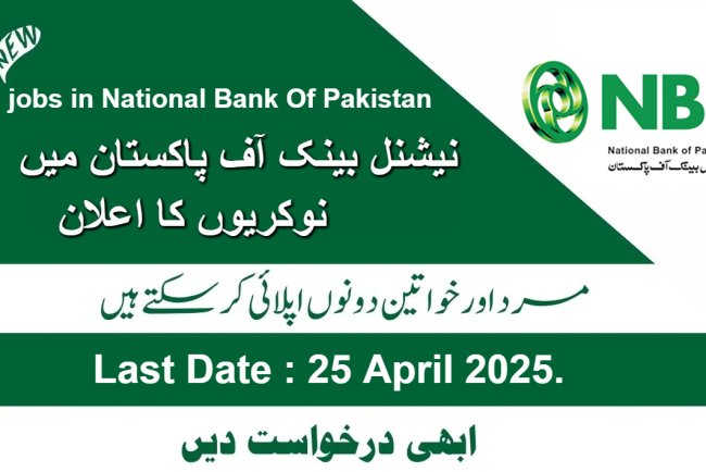 National Bank of Pakistan jobs 2025 20+ Banking Positions (VP, AVP, OG-I/II) - Apply Now!
