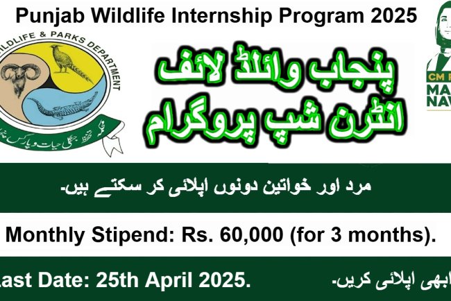 Punjab Wildlife Internship Program 2025 – Rs. 60,000 Stipend | Apply Online